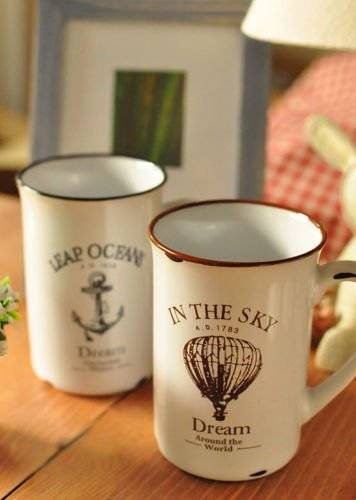 Porcelanowy kubek retro - in the sky