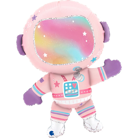 Balon foliowy Astronautka różowa 28 cali Grabo