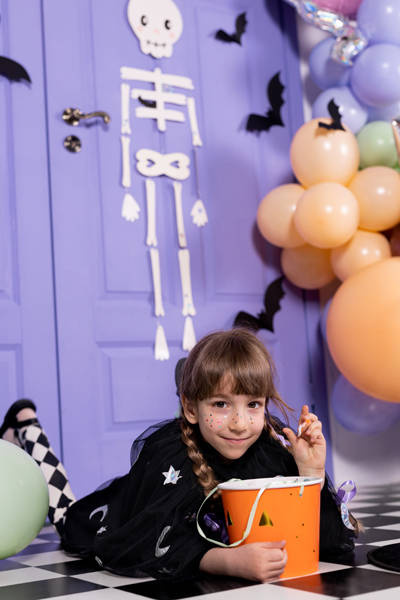 Wiaderko na cukierki Halloween 13,5 cm 2 szt. - OUTLET - delikatne wgniecenie