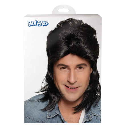 Peruka Czarna męska w stylu retro Jimmy