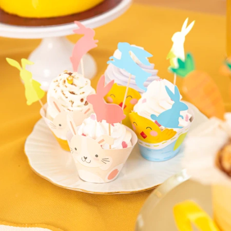 Papilotki do muffinek Kurczaczki i Zajączki 4szt. zestaw