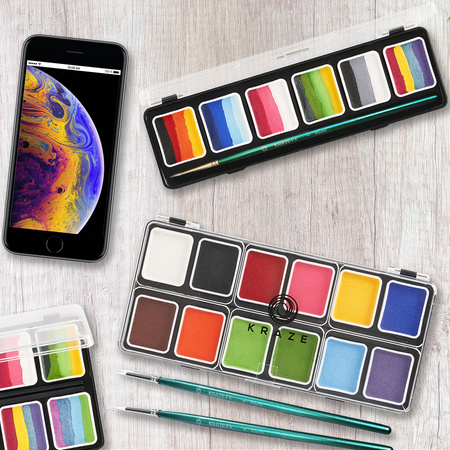 Pędzel do malowania twarzy i ciała KrazeFX - Round 1