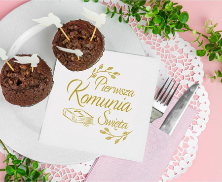 Serwetki Komunijne Pierwsza Komunia Święta (biblia) 33 x 33 cm 20 szt.