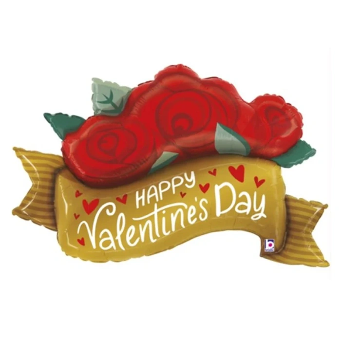 Balon foliowy Czerwone Róże Happy Valentine's Day 41 cali