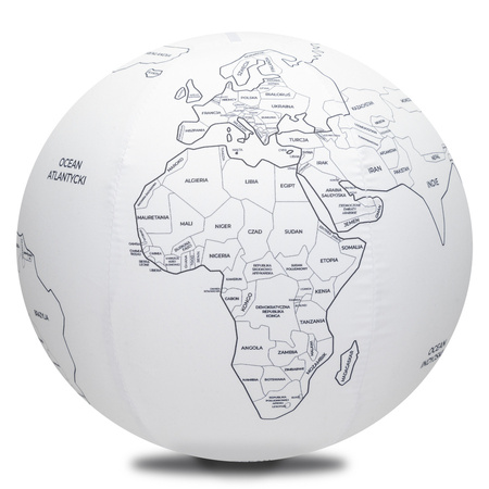 Piłka Balonowa Globus Państwa Świata do kolorowania PL