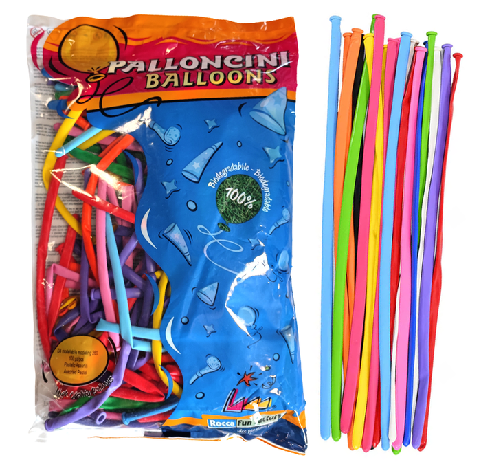 Balony do modelowania Włoskie Palloncini Q260 mix 100 szt.