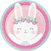 Talerzyki papierowe Króliczek 18 cm 6 szt.