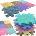 Maty ortopedyczne - mata podłogowa sensoryczna zestaw 6 elem. Baby Set pastel