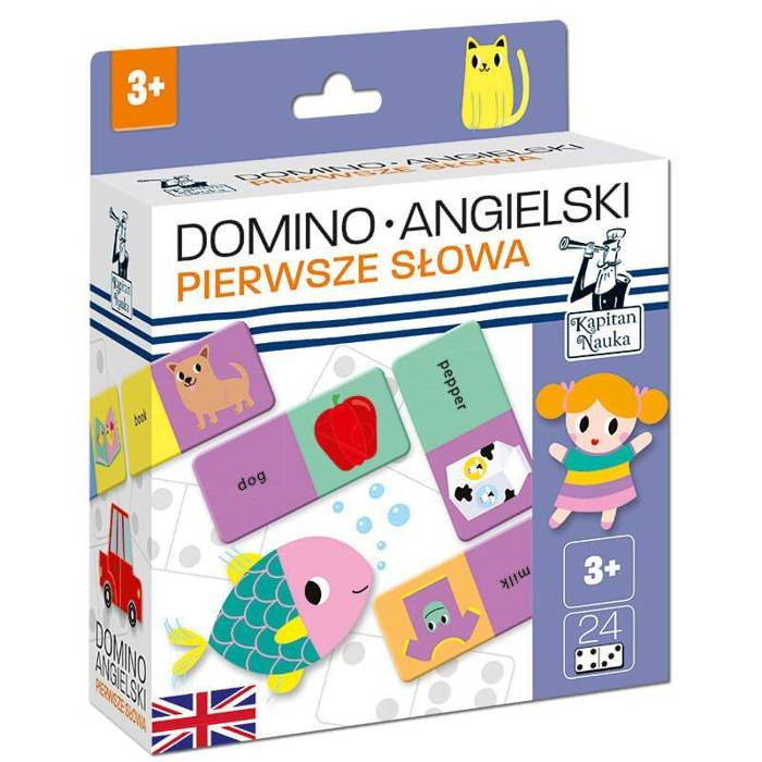 DOMINO ANGIELSKI - PIERWSZE SŁOWA GRA EDUKACYJNA KAPITAN NAUKA