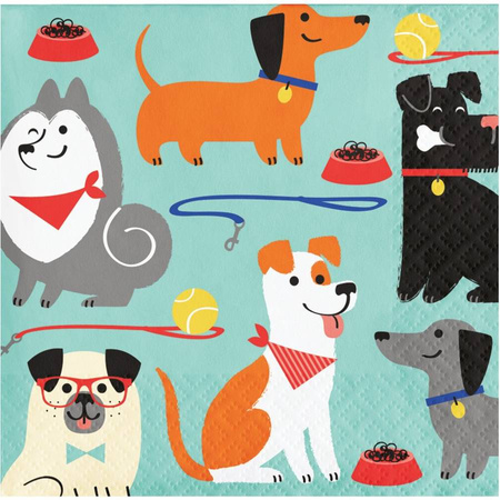Serwetki papierowe Dog Party Pieski 25 x 25 cm 16 szt.