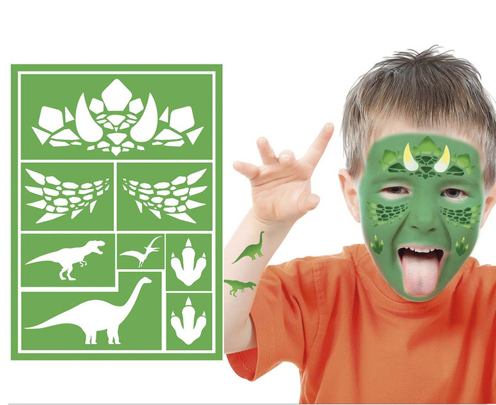 Szablony do tatuaży brokatowych, do malowania twarzy i ciała