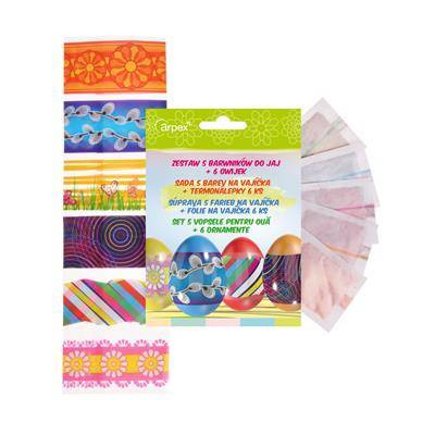 Barwniki + owijki na jajka wielkanocne 6 szt. 5 kolorów
