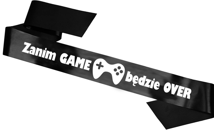 Szarfa satynowa Wieczór kawalerski - Zanim GAME będzie OVER