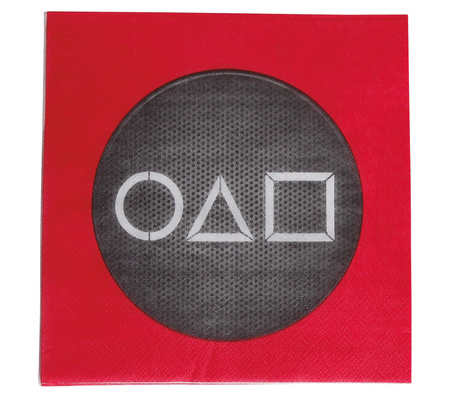 Serwetki papierowe Squid Game 16,5x16,5 cm 12 szt.