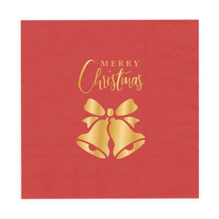 Serwetki świąteczne Dzwoneczki Merry Christmas 10 szt.
