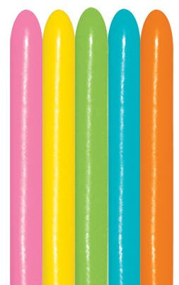 Balony do modelowania 260Q Sempertex 100 szt Mix Tropikalny