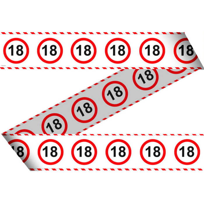 Taśma dekoracyjna urodzinowa 18 urodziny 15m