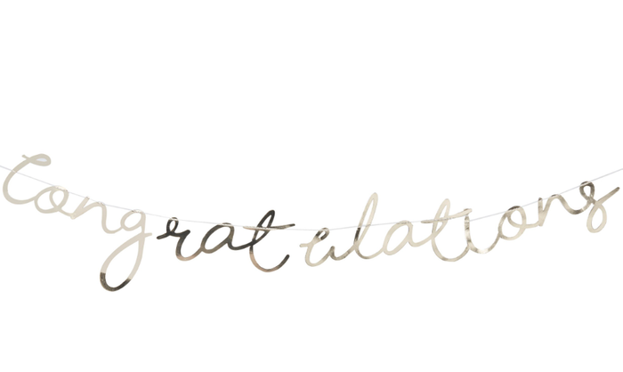 Girlanda papierowa złota Congatulations gratulacje 1,5m