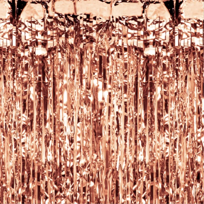 Kurtyna Party imprezowa wisząca 100 x 200 cm złoty róż
