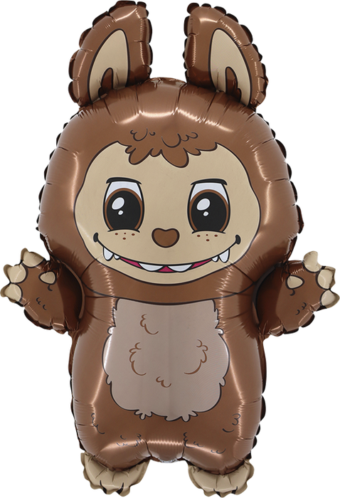 Balon foliowy LABUBU brązowy 24 cale