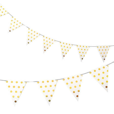 Girlanda papierowa flagi Glamour złota lub srebrna 300 cm