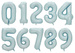 Balon foliowy CYFRA SATIN PASTEL BLUE niebieska 40 cali 85 cm