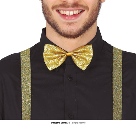 Muszka mucha brokatowa 12 cm Sylwester Karnawał