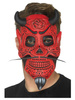 Maska diabeł czerwona świecąca LED Halloween