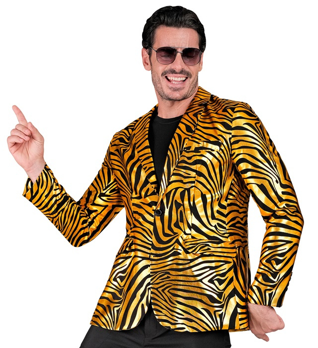 Marynarka męska złota Zebra imprezowa