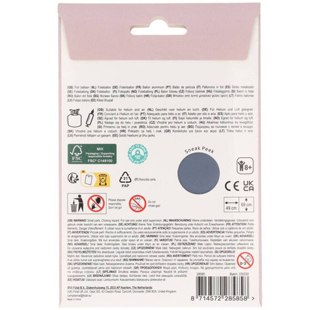 Balon foliowy Kotek szary 49 x 69 cm