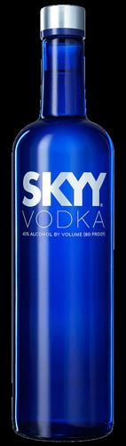 Butelka 750 ml SKYY VODKA BOTTLE kolor NIEBIESKI