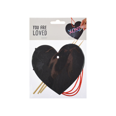 Zawieszka serce papierowe zdrapka 3 szt.