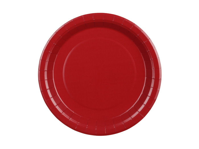 Talerzyki papierowe ciemny czerwony 23 cm, 6 szt. PartyDeco