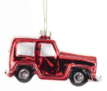 Bombka zawieszka na choinkę czerwony samochód retro 1 szt.