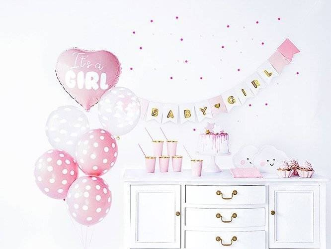 Zestaw dekoracji na Baby Shower Baby Girl w kuferku