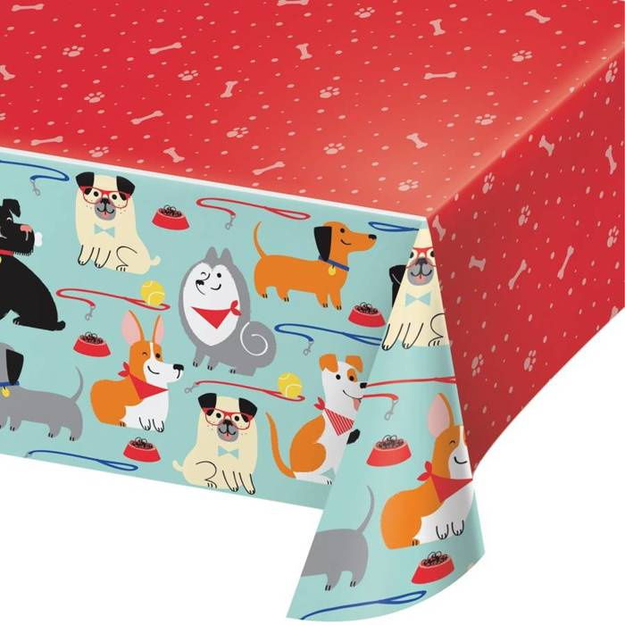 Obrus foliowy Dog Party Pieski 137 x 259 cm