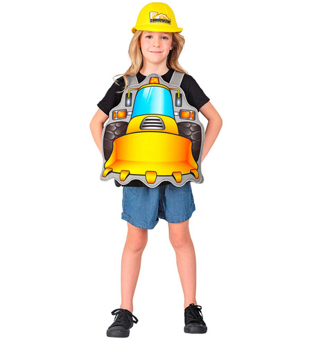 Strój koparka budowlaniec piankowa kamizelka 3-5 lat