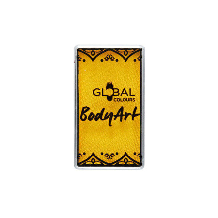 Global Colours farba do twarzy i ciała prostokątna 20g Yellow