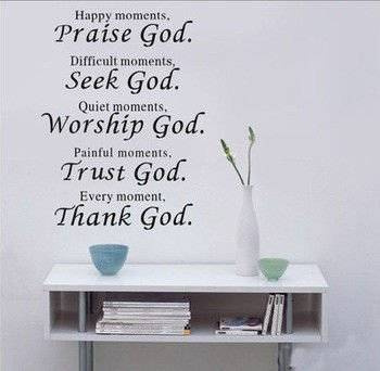 Naklejka dekoracyjna na ścianę PRAISE GOD