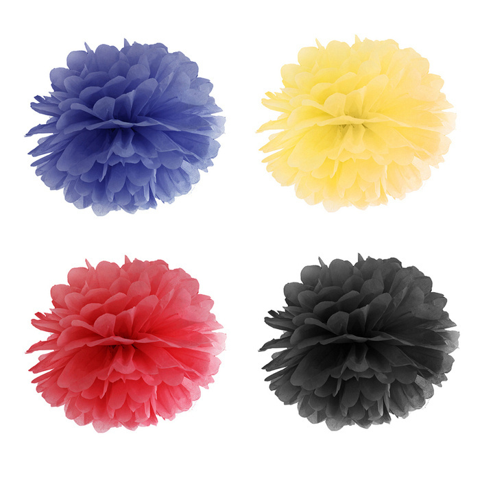 Pompon dekoracyjny bibułowy różne kolory 25 cm