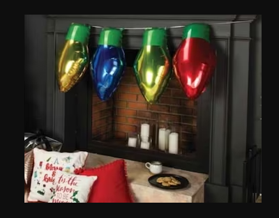 Balon Bożonarodzeniowa lampka 55 cm