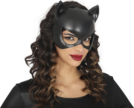 Maska kota szpiczaste uszy Batman matowa