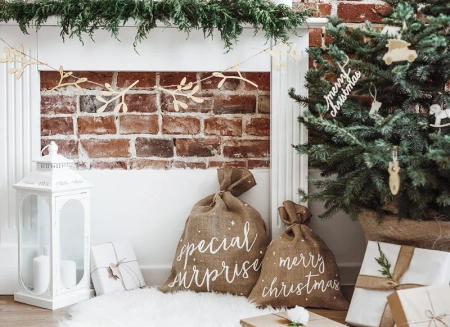 Baner Girlanda drewniana świąteczna JEMIOŁA ostrokrzew 127 cm