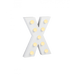Świecąca Litera LED "X" Light Letter, drewniana biała 17x12 cm