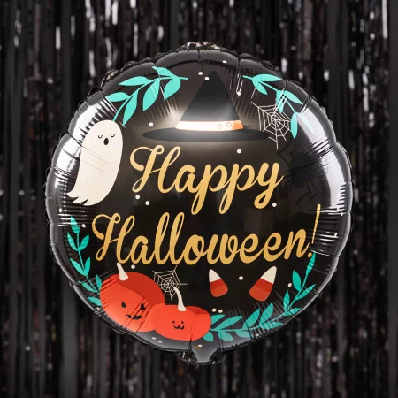 Balon foliowy Happy Halloween okrągły 45 cm