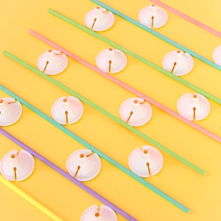 Patyczki do balonów z zatyczkami papierowe kolorowe  10 szt.