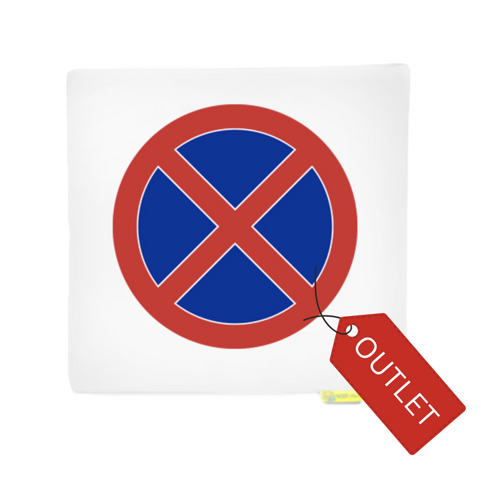 Poduszka kwadratowa znak Zakaz ZATRZYMYWANIA I POSTOJU 1 szt. - OUTLET - skaza nadruku