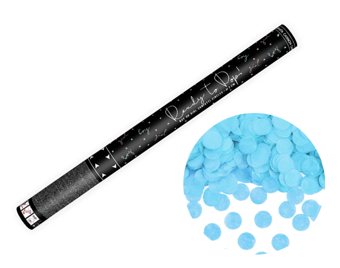 Konfetti pneumatyczne NIEBIESKIE kółeczka tuba 60 cm