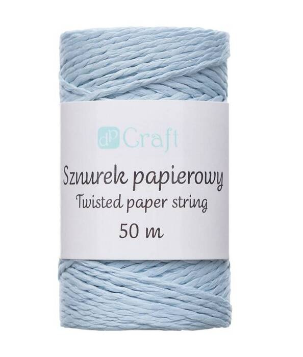Sznurek papierowy skręcany NIEBIESKI 50 M