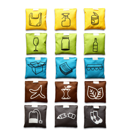 Zestaw Chusta Edukacyjna Recykling AKSON 3m + 15 woreczków